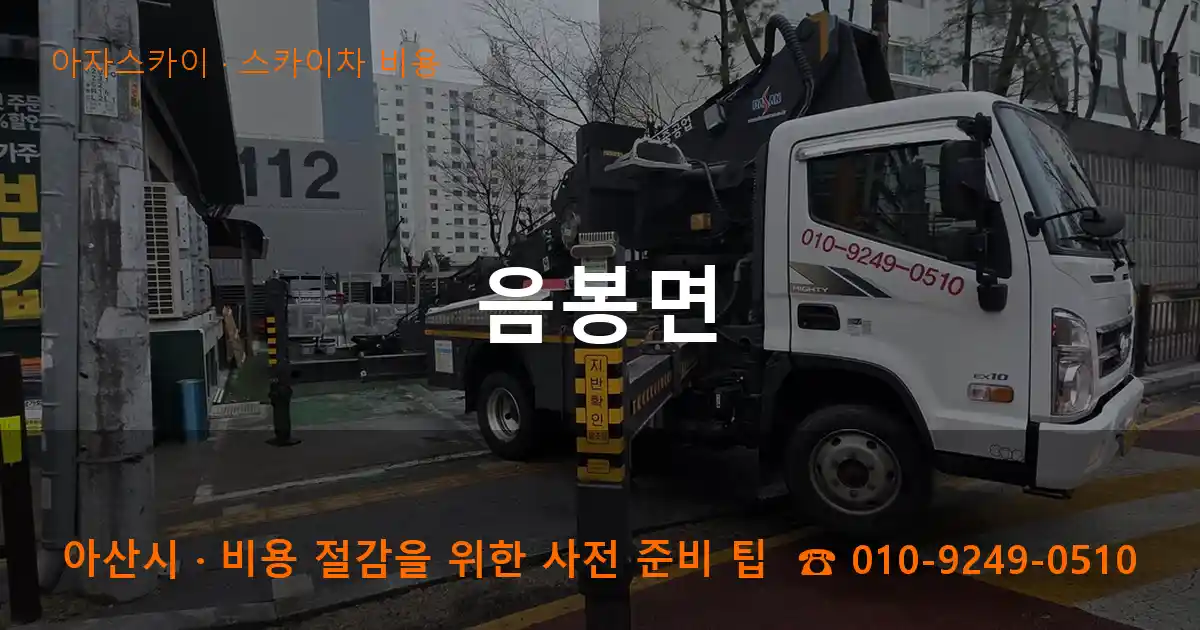 아산시 음봉면 스카이차 비용 작업