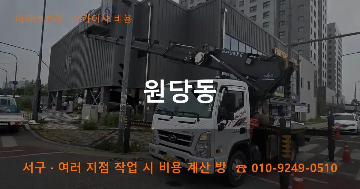 서구 원당동 스카이차 비용 작업
