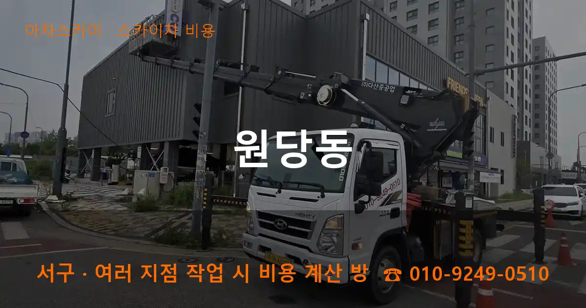 서구 원당동 스카이차 비용 작업