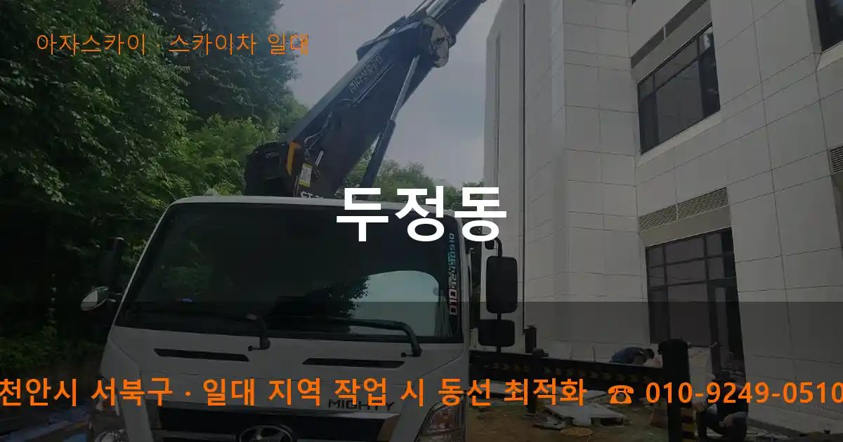 천안시 서북구 두정동 스카이차 출장 작업