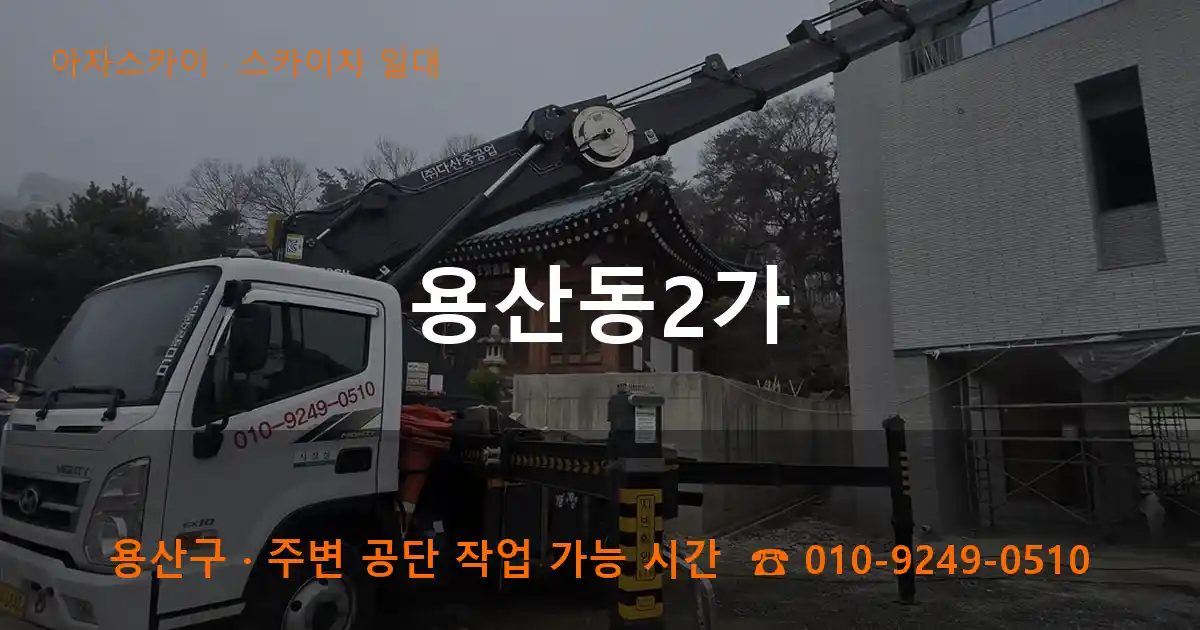 용산구 용산동2가 스카이차 출장 작업