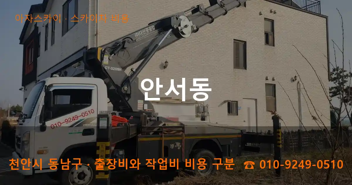 천안시 동남구 안서동 스카이차 비용 작업