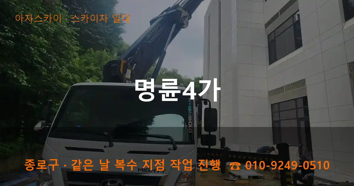 종로구 명륜4가 스카이차 일대 작업