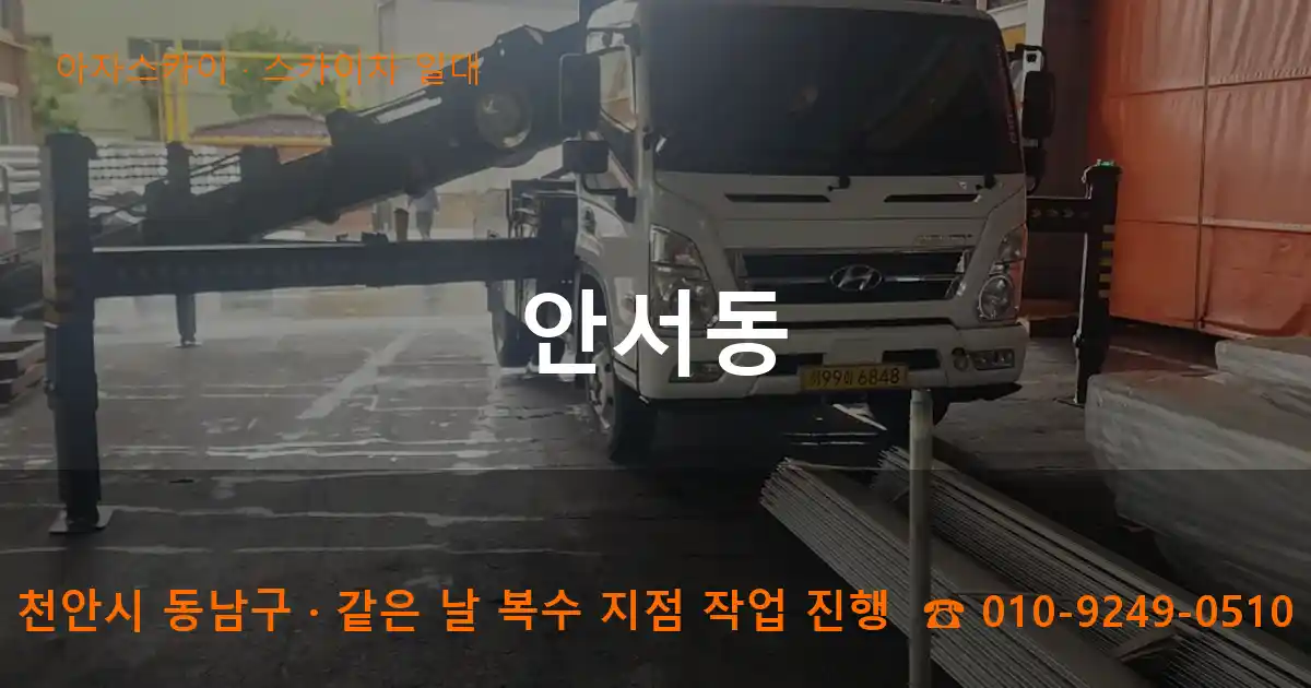 천안시 동남구 안서동 스카이차 일대 작업