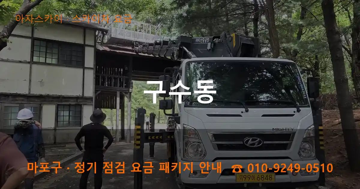 마포구 구수동 스카이차 요금 작업