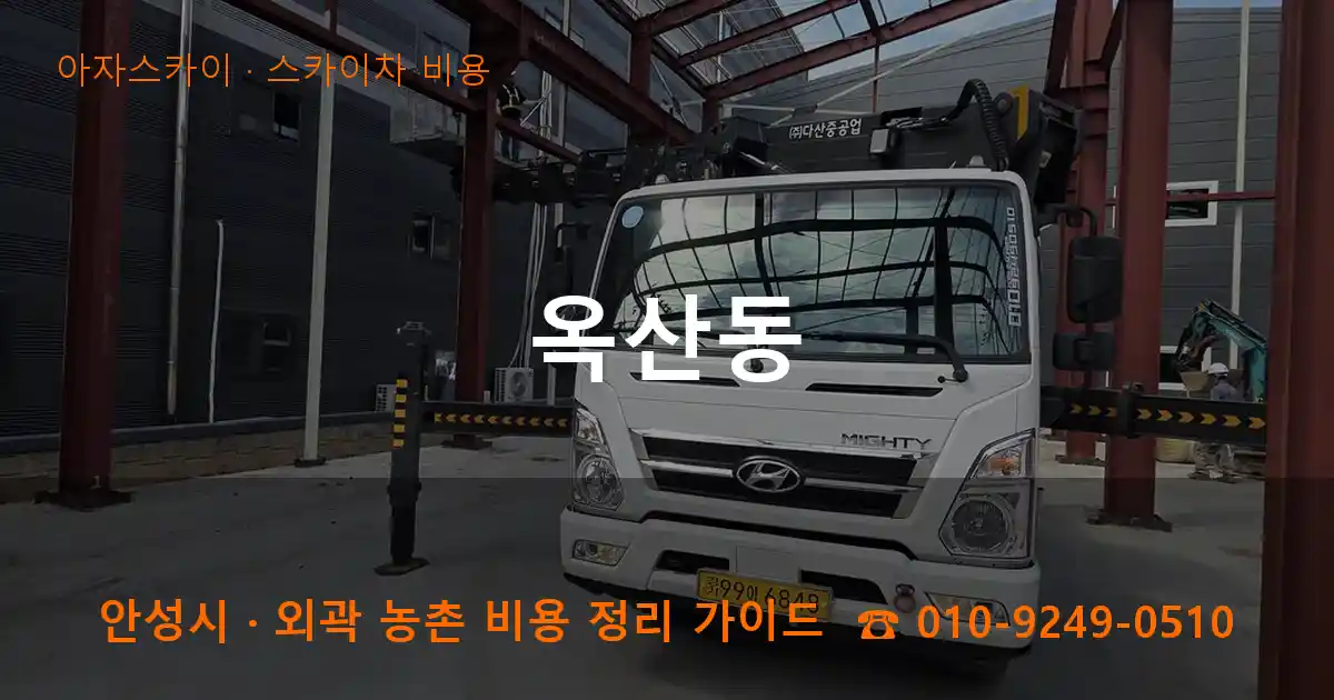 안성 옥산동 스카이차 비용 작업