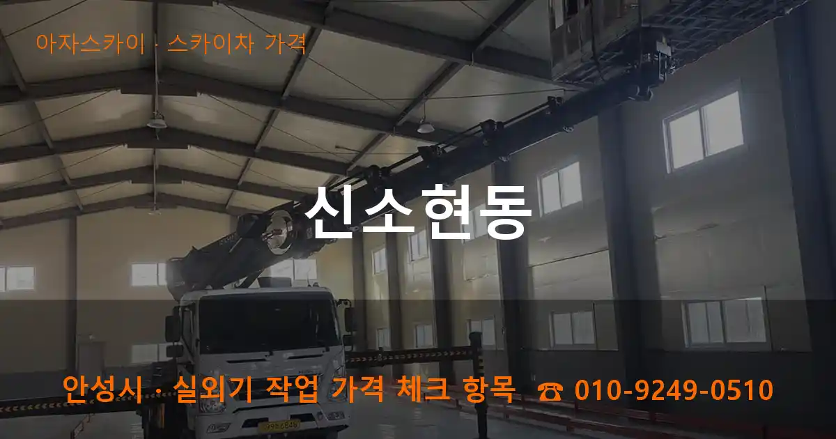 안성시 신소현동 스카이차 가격 작업