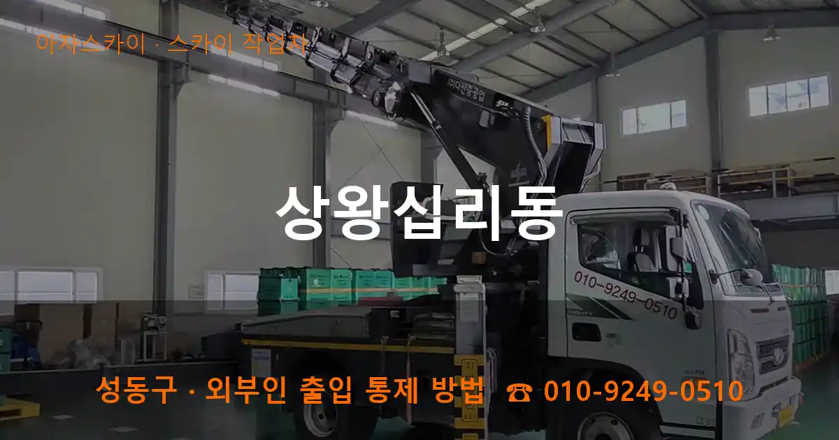 성동구 상왕십리동 스카이 작업차 작업