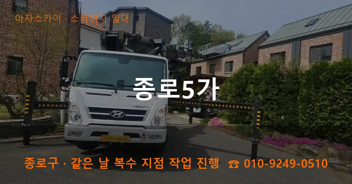 종로구 종로5가 스카이차 일대 작업