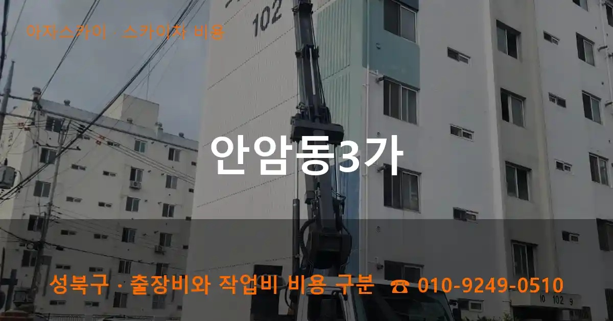 성북구 안암동3가 스카이차 비용 작업