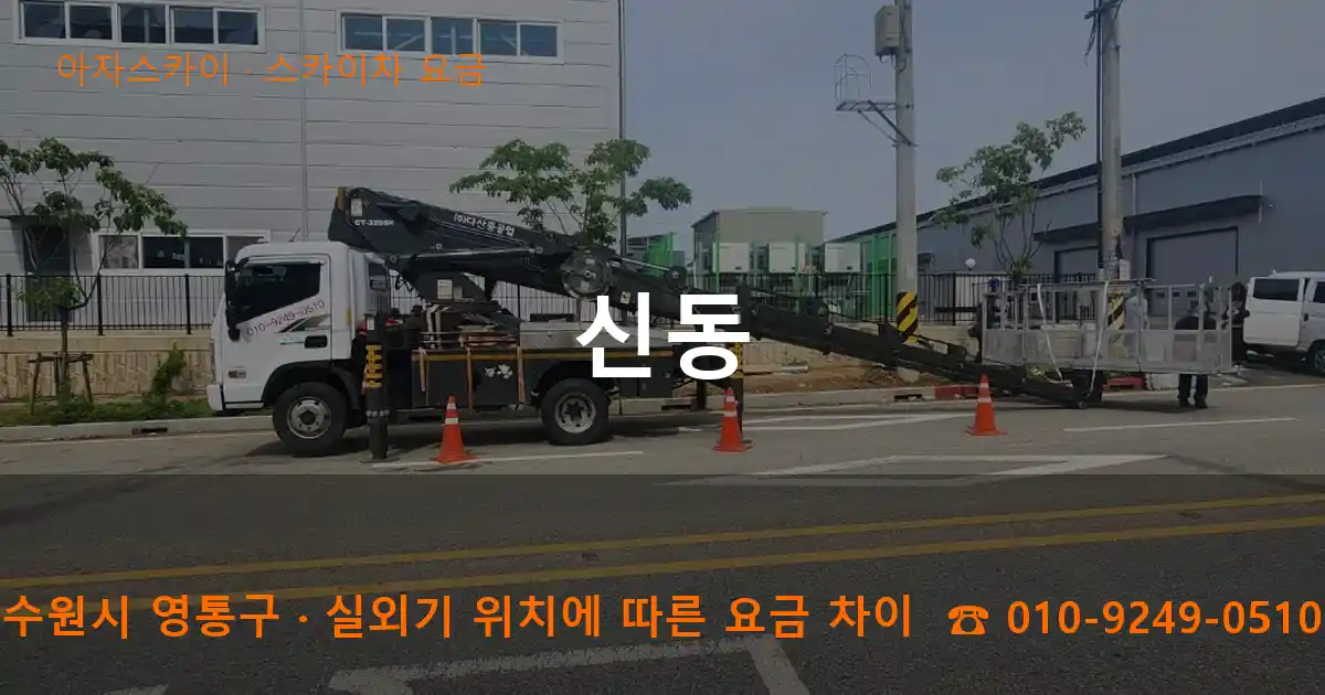 수원시 영통구 신동 스카이차 요금 작업