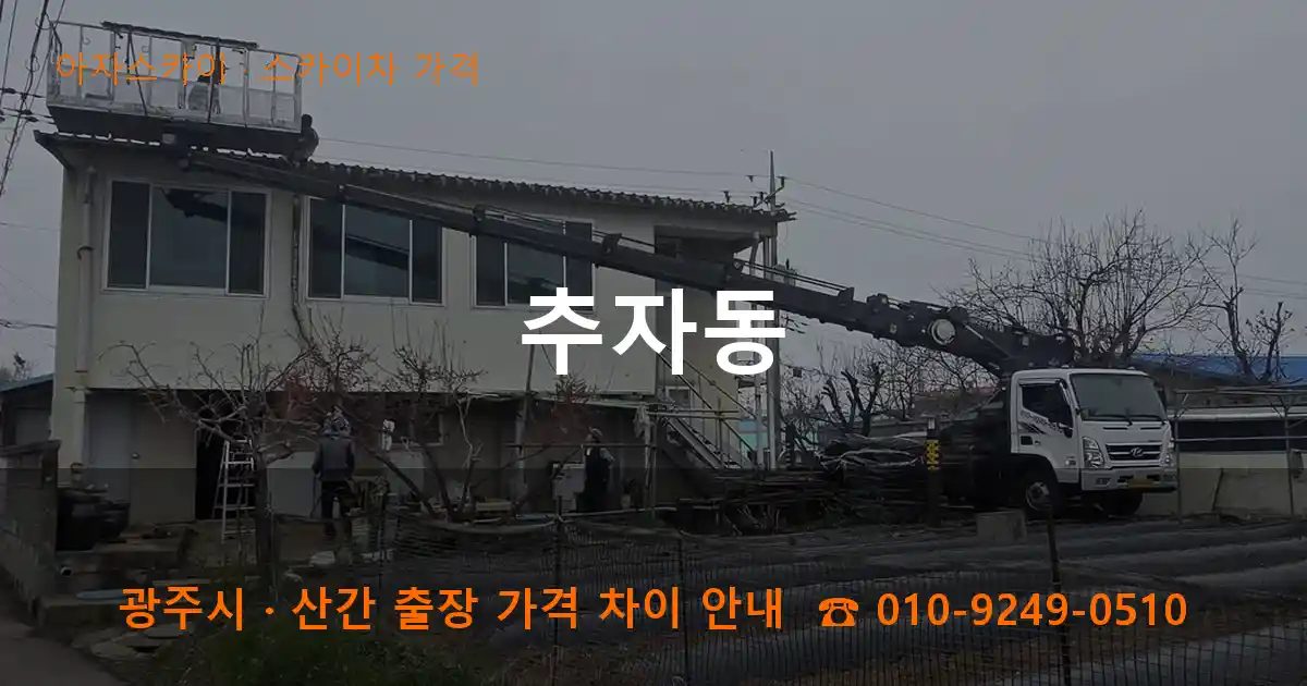 광주시 추자동 스카이차 가격 작업