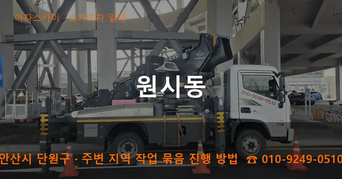 안산시 단원구 원시동 스카이차 일대 작업