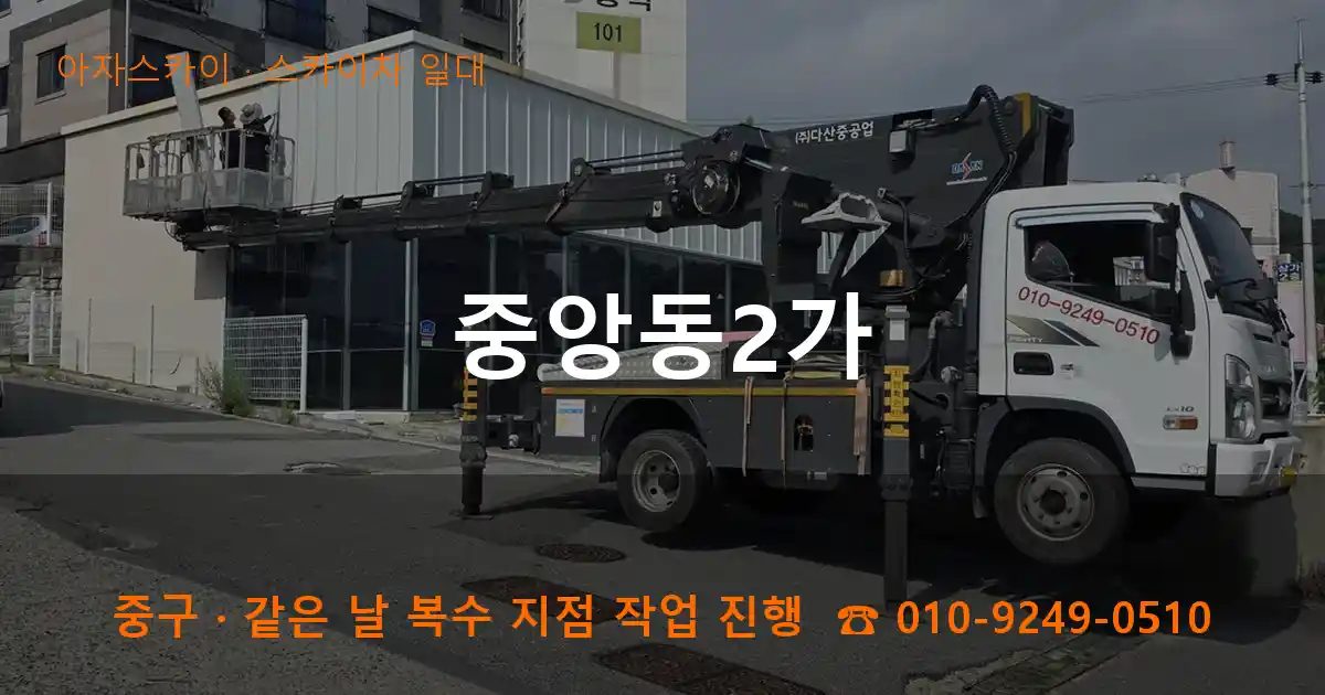 중구 중앙동2가 스카이차 출장 작업