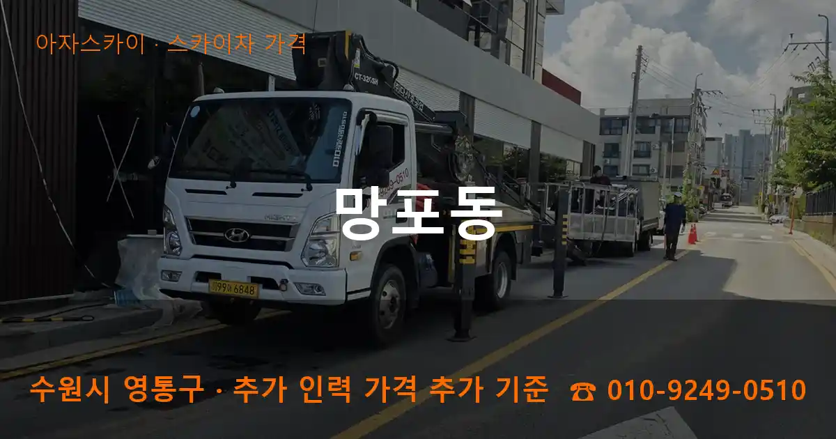수원 영통구 망포동 스카이차 가격 작업