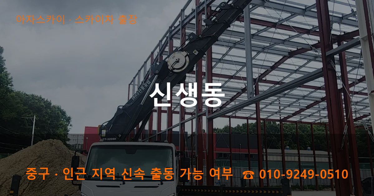 중구 신생동 스카이차 출장 작업