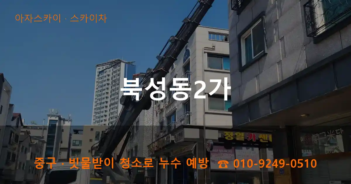 중구 북성동2가 스카이차 작업