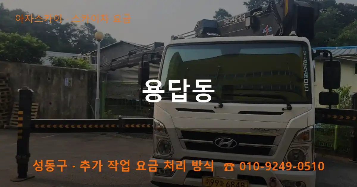 성동구 용답동 스카이차 요금 작업