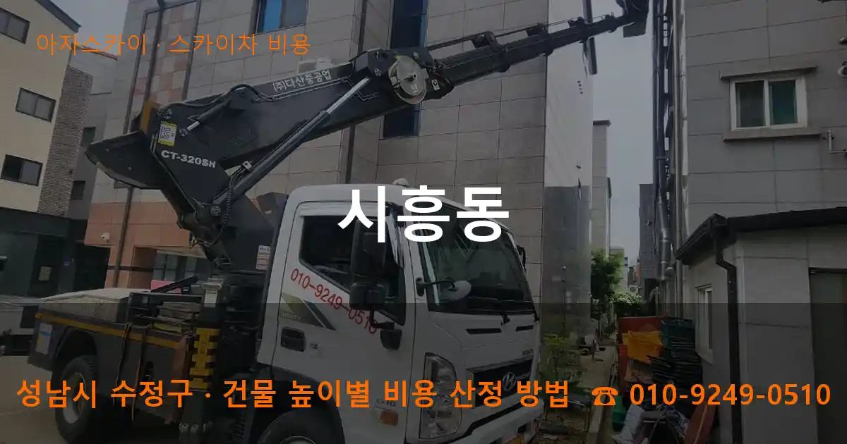 성남시 수정구 시흥동 스카이차 비용 작업