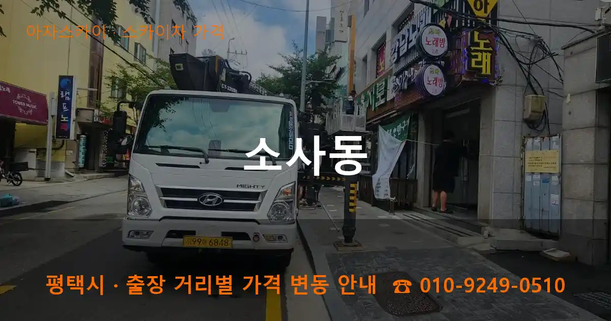 평택 소사동 스카이차 가격 작업