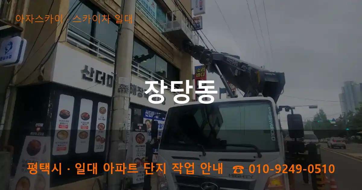 평택시 장당동 스카이차 일대 작업