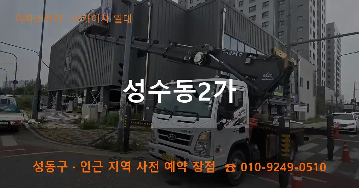 성동구 성수동2가 스카이차 출장 작업