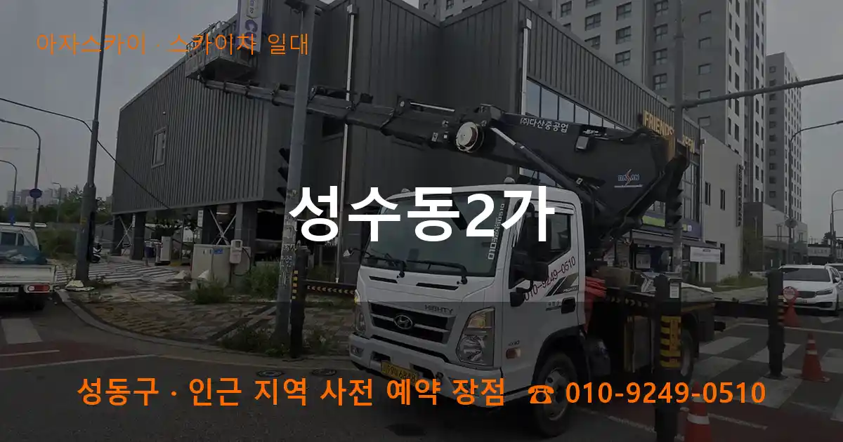 성동구 성수동2가 스카이차 일대 작업