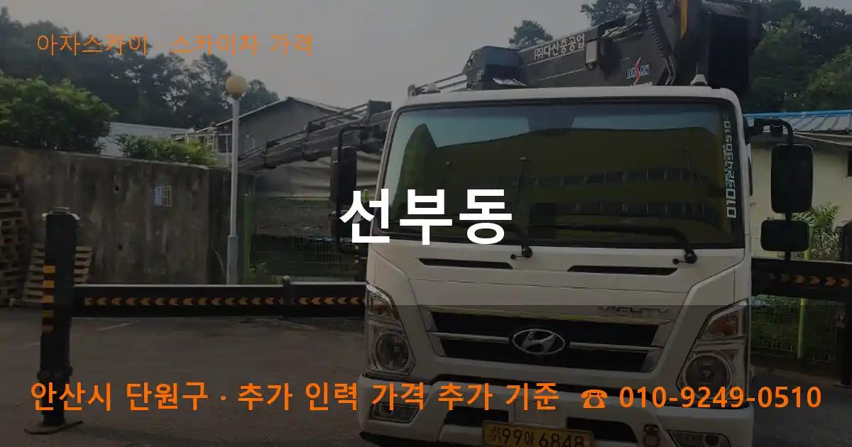 안산시 단원구 선부동 스카이차 가격 작업
