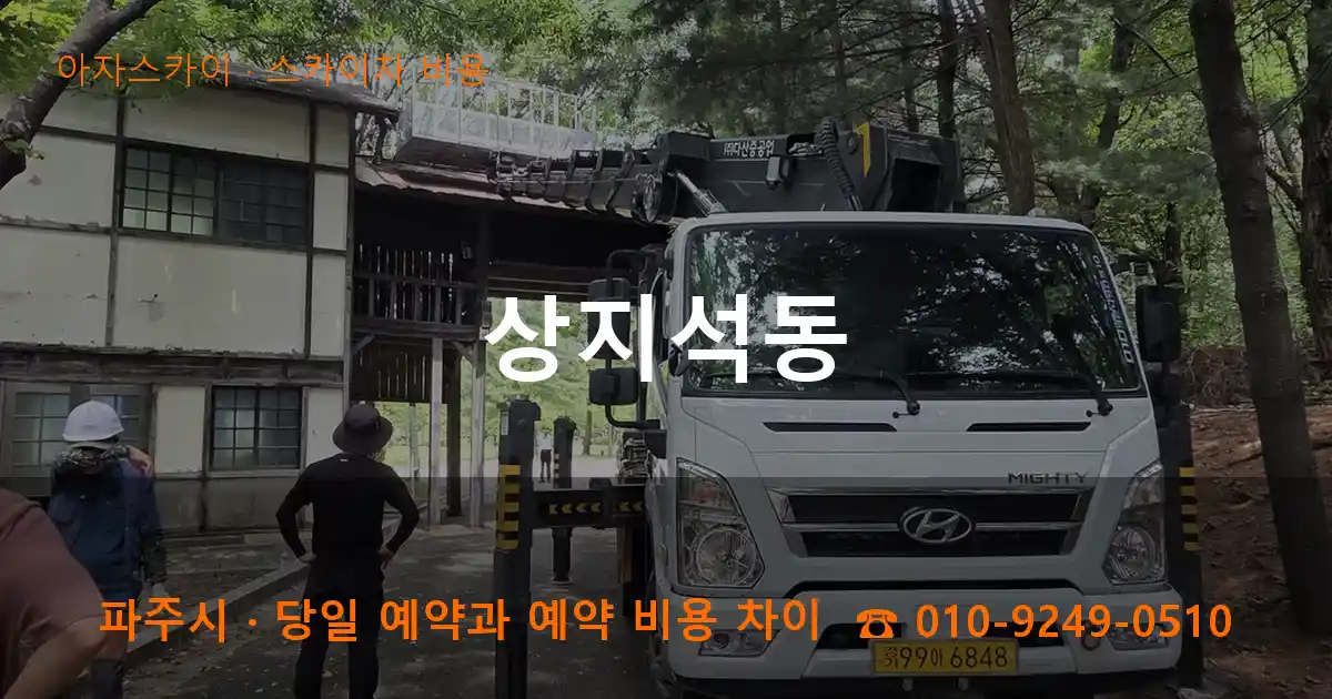 파주시 상지석동 스카이차 비용 작업