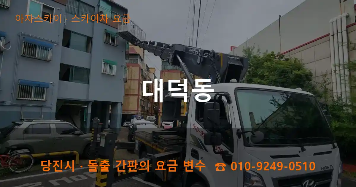 당진시 대덕동 스카이차 요금 작업