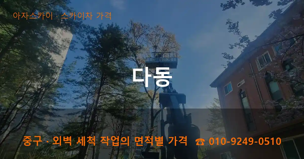 중구 다동 스카이차 가격 작업