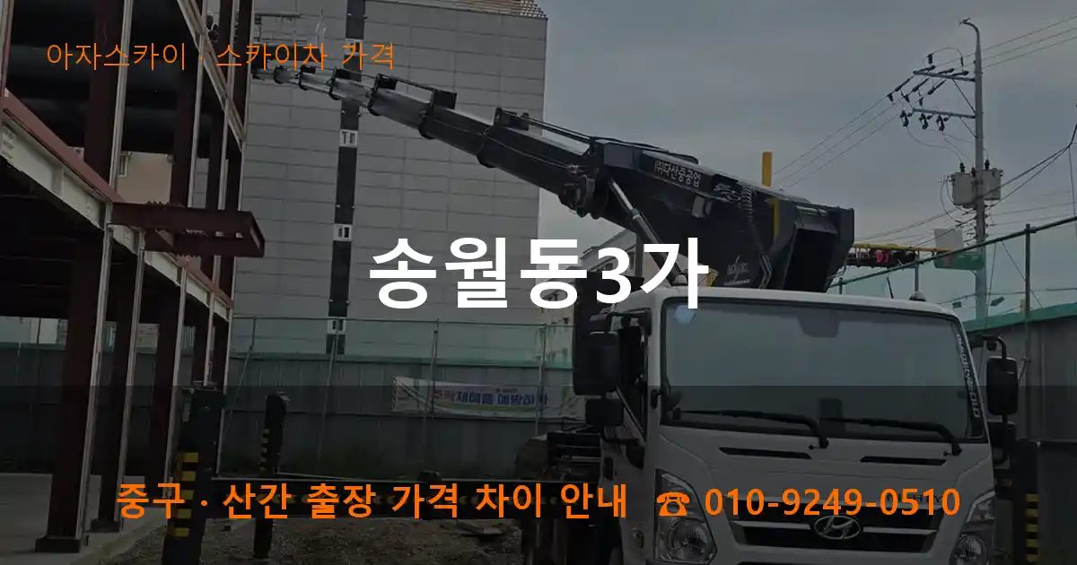 중구 송월동3가 스카이차 가격 작업