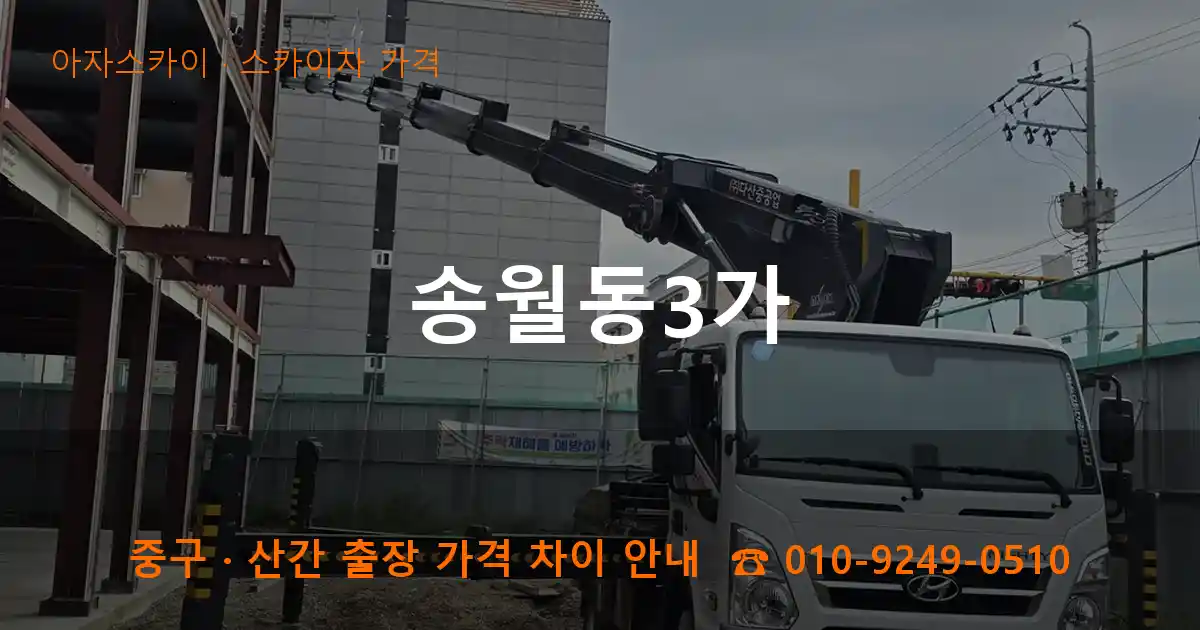 중구 송월동3가 스카이차 가격 작업