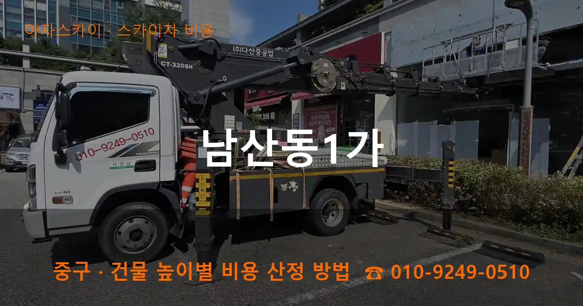 중구 남산동1가 스카이차 비용 작업