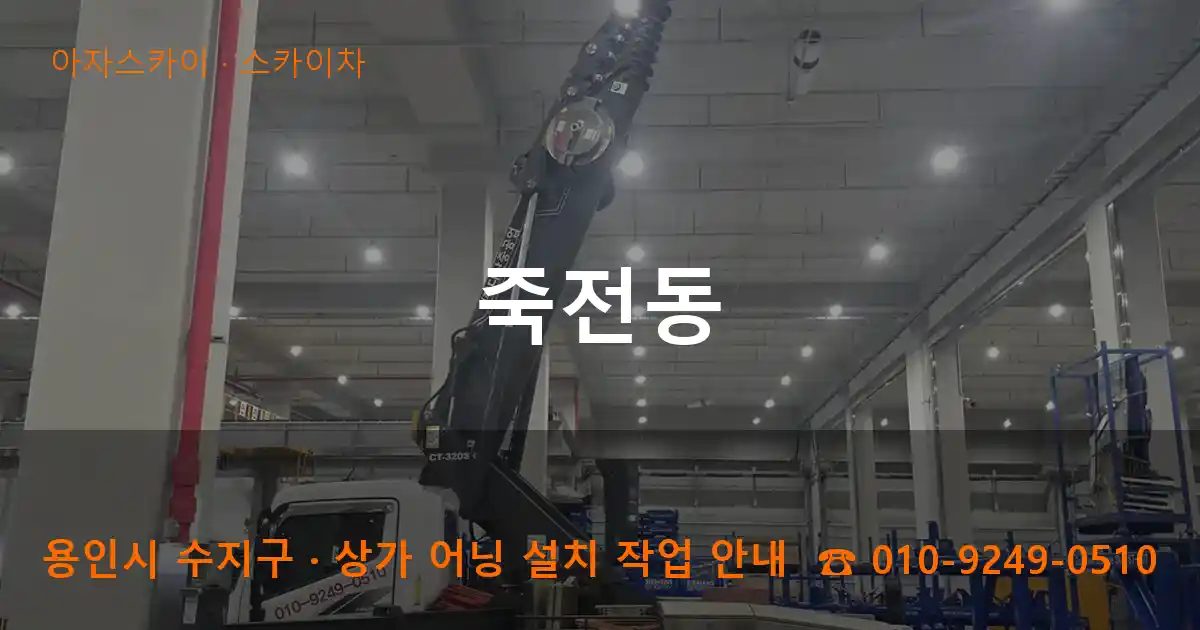 용인시 수지구 죽전동 스카이차 작업