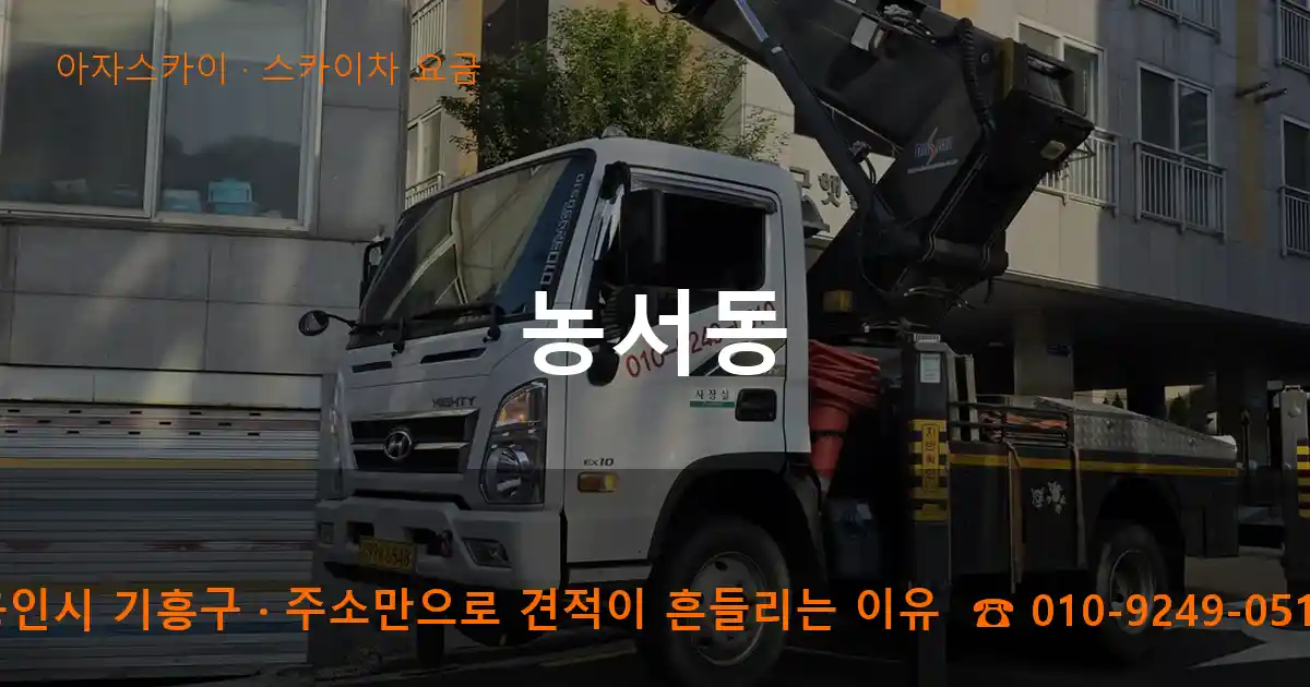 용인시 기흥구 농서동 스카이차 요금 작업