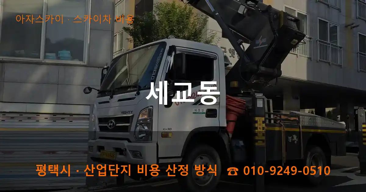 평택시 세교동 스카이차 비용 작업