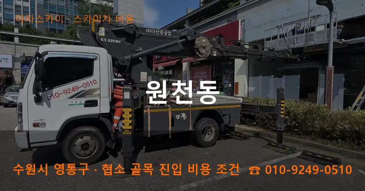 수원시 영통구 원천동 스카이차 비용 작업