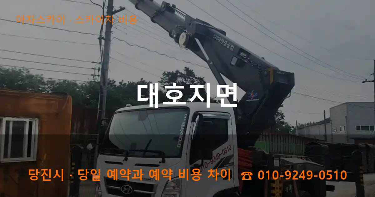 당진시 대호지면 스카이차 비용 작업