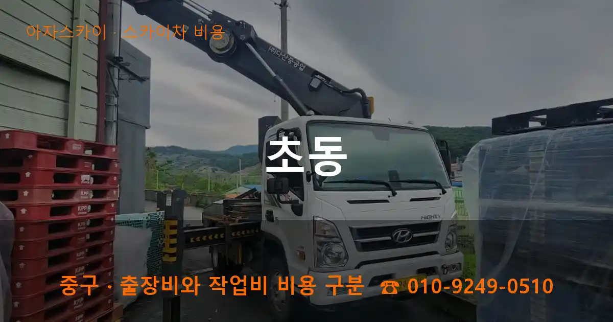 중구 초동 스카이차 비용 작업