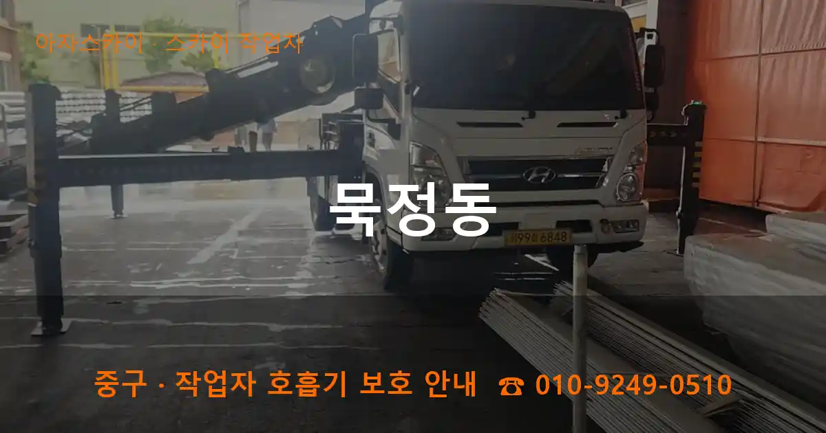 중구 묵정동 스카이 작업차 작업