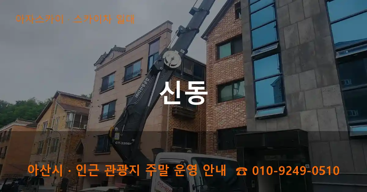 아산 신동 스카이차 일대 작업