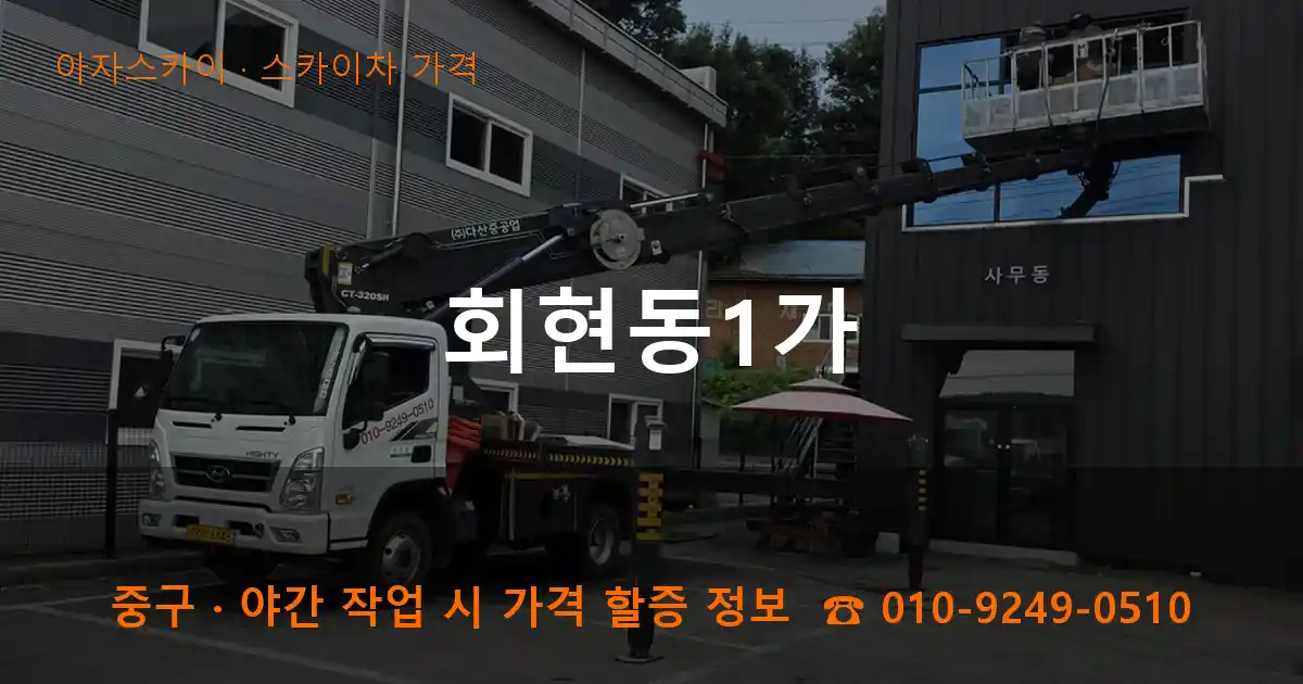 중구 회현동1가 스카이차 가격 작업