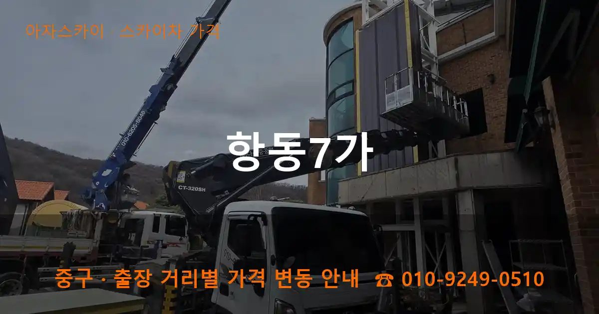 중구 항동7가 스카이차 가격 작업