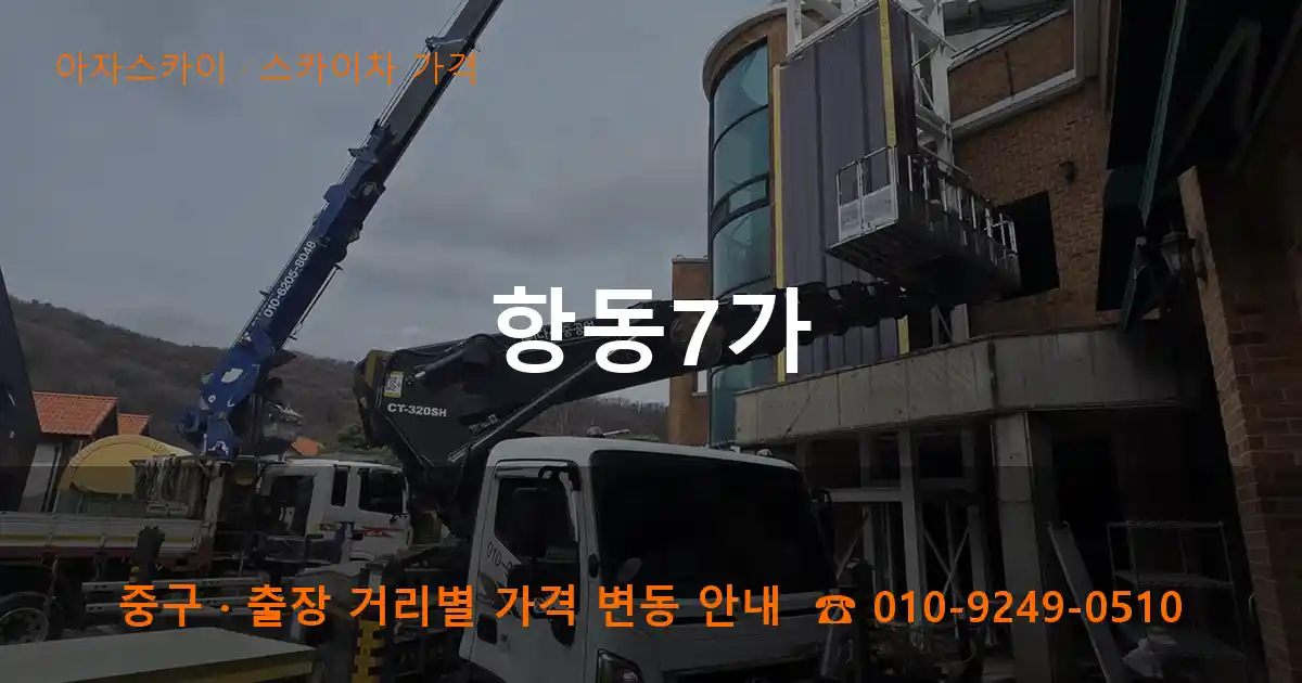중구 항동7가 스카이차 가격 작업