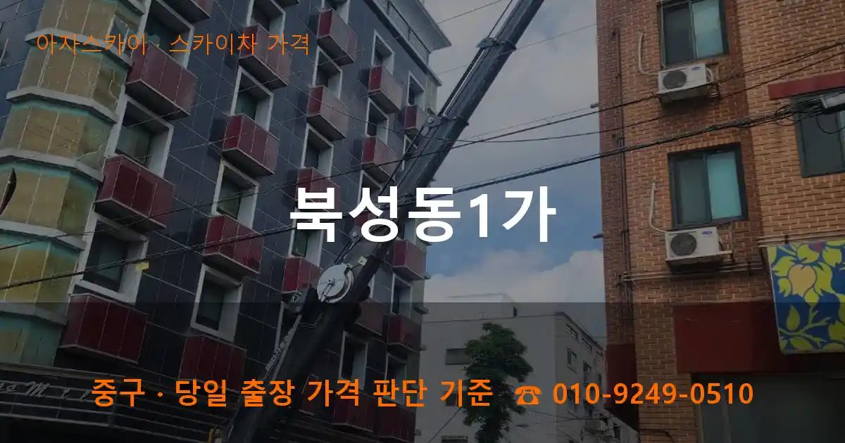 중구 북성동1가 스카이차 가격 작업