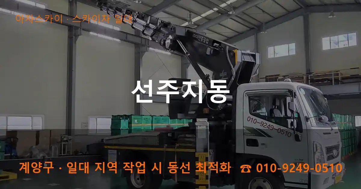 계양구 선주지동 스카이차 출장 작업