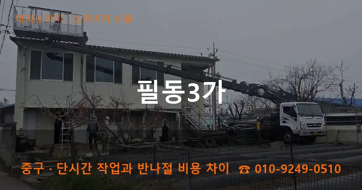 중구 필동3가 스카이차 비용 작업
