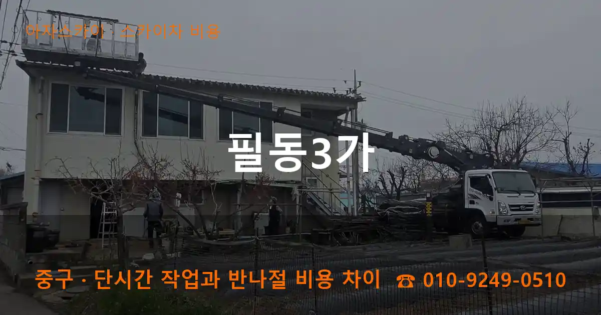 중구 필동3가 스카이차 비용 작업