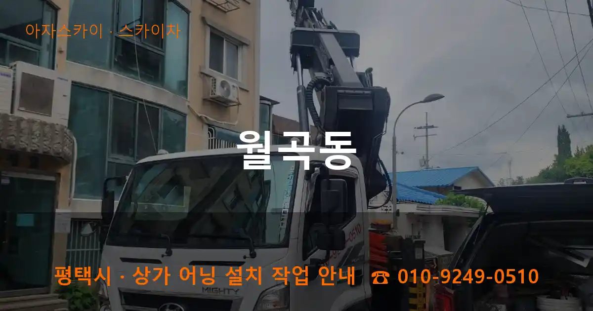 평택시 월곡동 스카이차 작업